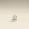 Floating Pear Diamond Piercing Stud in Solid Gold