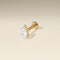 Floating Pear Diamond Piercing Stud in Solid Gold
