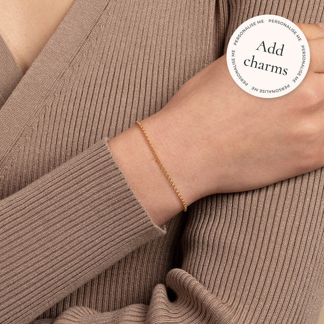 Chain Bracelets - Chelsea Story Chain Bracelet in Solid Gold - Story Chain - Astrid & Miyu