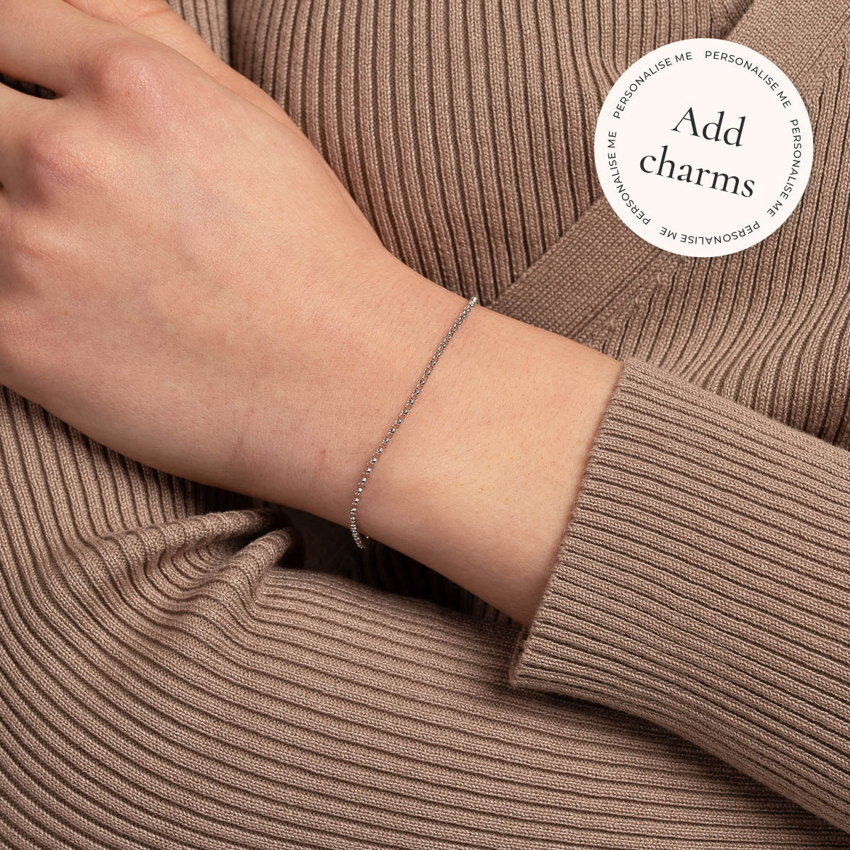 Chain Bracelets - Chelsea Story Chain Bracelet in Solid White Gold - Story Chain - Astrid &amp; Miyu