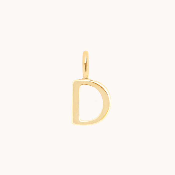 Initial Charms - D Initial Charm 9k Gold - Welding Charm - Astrid &amp; Miyu