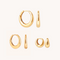 Bold Zodiacs & Zodiac Gift Sets - Dome Gift Set in Gold - Stacking Sets - Astrid &amp; Miyu