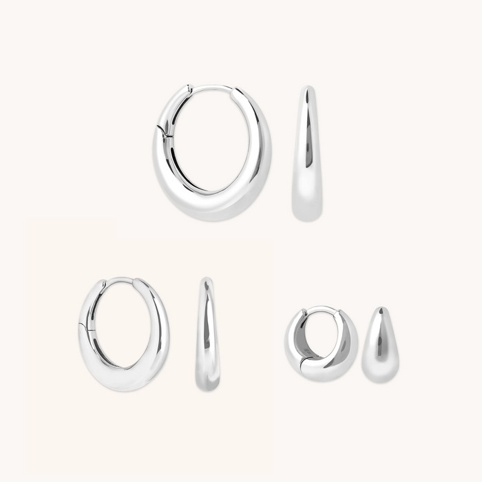 Bold Zodiacs & Zodiac Gift Sets - Dome Gift Set in Silver - Stacking Sets - Astrid &amp; Miyu