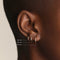 Diamond Triology Seamless Piercing Hoop in Solid Gold-Astrid &amp; Miyu