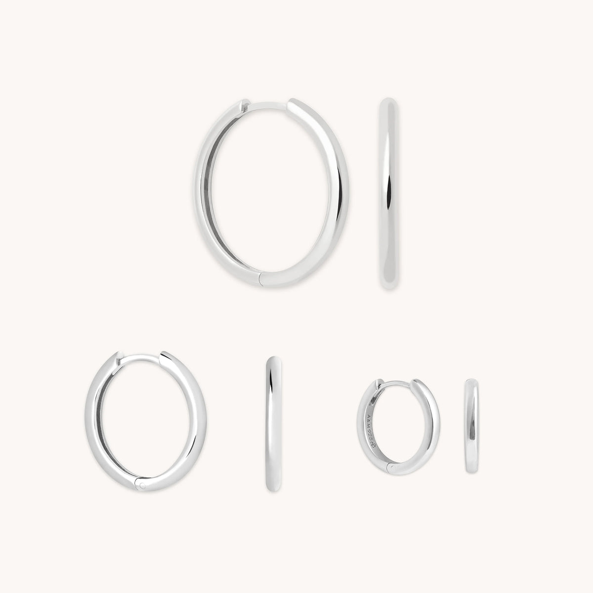 Essential Hoops Gift Set in Silver-Astrid &amp; Miyu