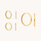 18k Gold Plated Jewellery - Essential Shimmer Hoop Gift Set in Gold - Stacking Sets - Astrid &amp; Miyu