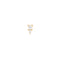 April White Topaz - Stacked Topaz Piercing Stud in Solid Gold - - Astrid &amp; Miyu