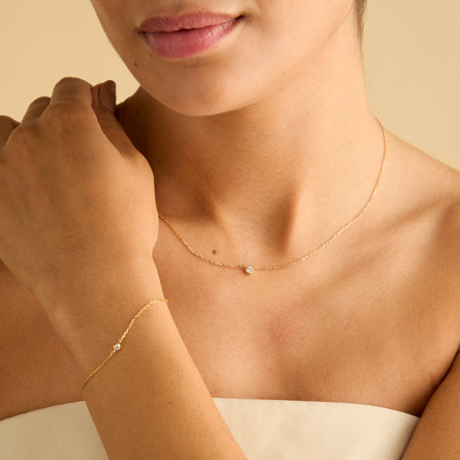 18k Gold Plated Jewellery - Essential Crystal Gift Set in Gold - Stacking Sets - Astrid & Miyu