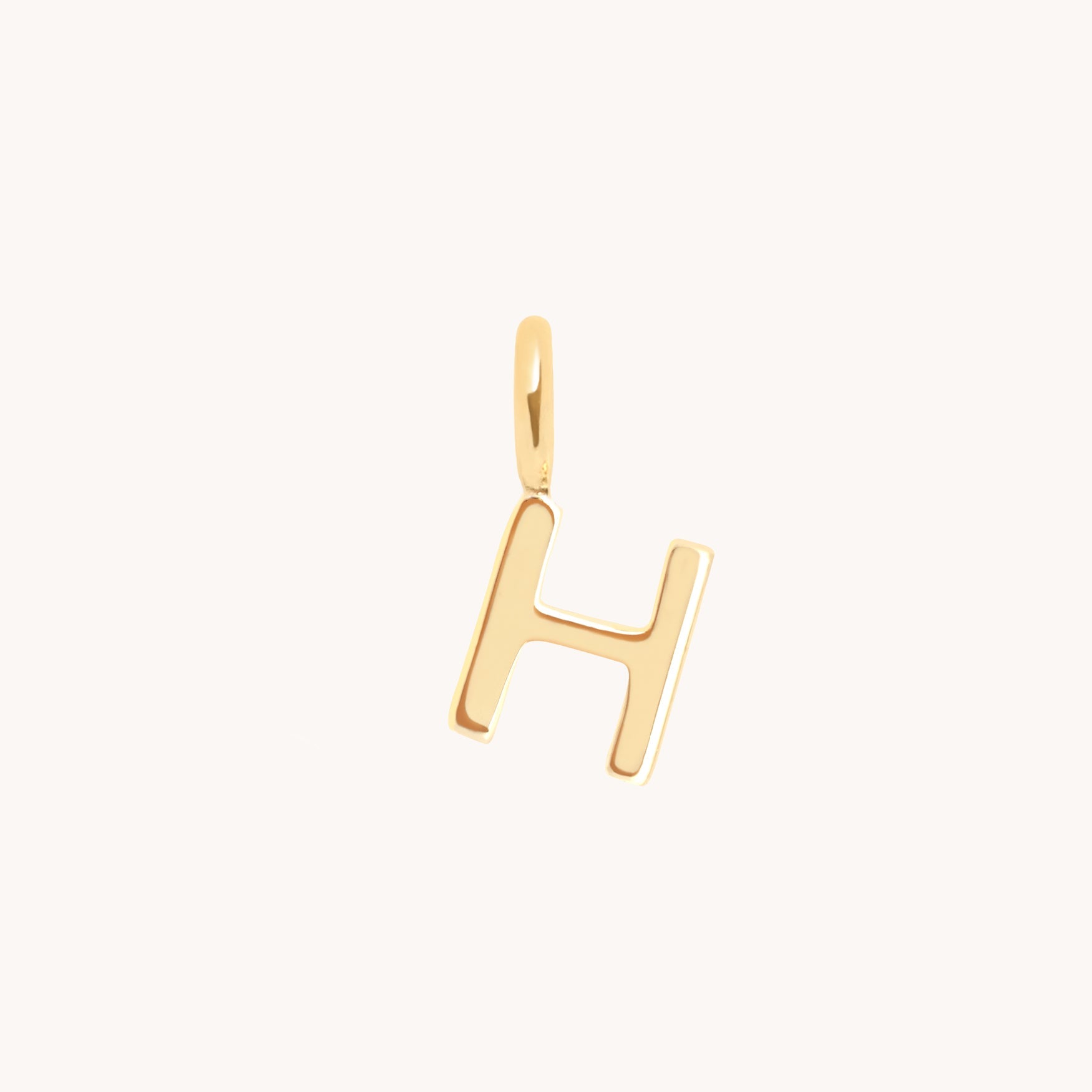 Initial Charms - H Initial Charm 9k Gold - Welding Charm - Astrid &amp; Miyu