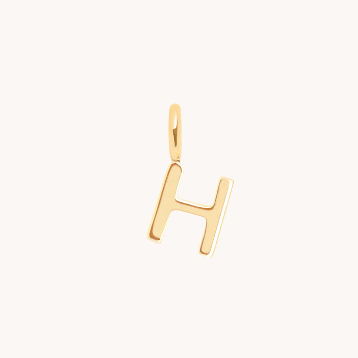 Initial Charms - H Initial Charm 9k Gold - Welding Charm - Astrid &amp; Miyu