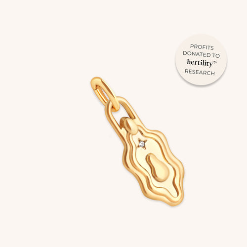 A&M x Hertility Vulva Charm in Gold-Astrid &amp; Miyu