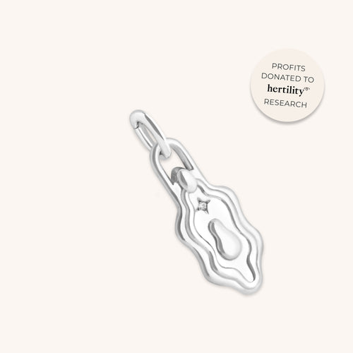 A&M x Hertility Vulva Charm in Silver-Astrid &amp; Miyu