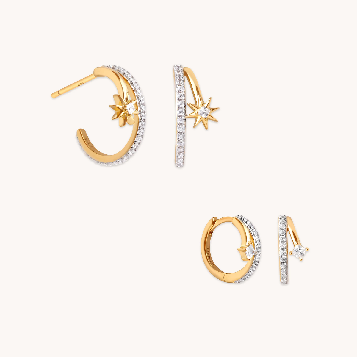 Bold Zodiacs & Zodiac Gift Sets - Cosmic Illusion Gift Set in Gold - Stacking Sets - Astrid &amp; Miyu