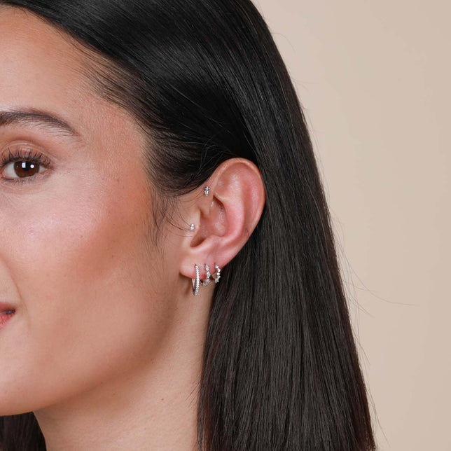 Jewelled Hoop in Silver-Astrid & Miyu