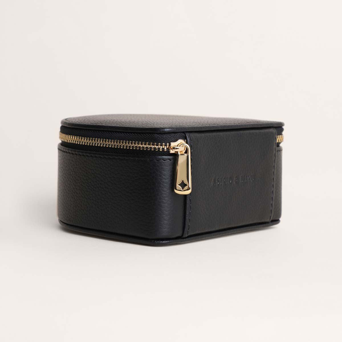 Jewellery Boxes - Leather Jewellery Box in Black - Jewellery Box - Astrid &amp; Miyu