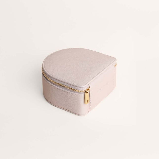 Leather Jewellery Box in Fawn Sand