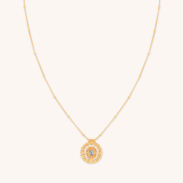 18k Gold Plated Jewellery - Horseshoe Pendant Necklace in Gold - Pendant Necklace - Astrid &amp; Miyu