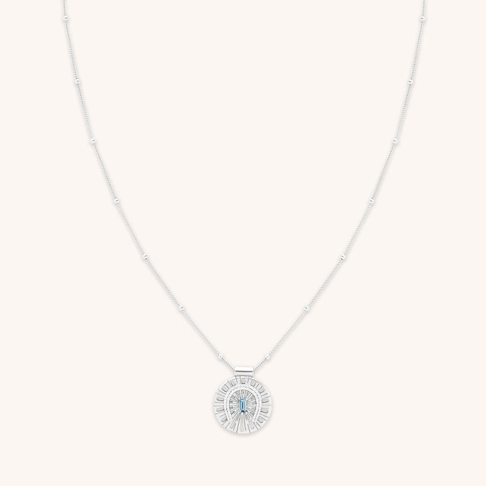 Gemstone Necklaces - Horseshoe Pendant Necklace in Silver - Pendant Necklace - Astrid &amp; Miyu