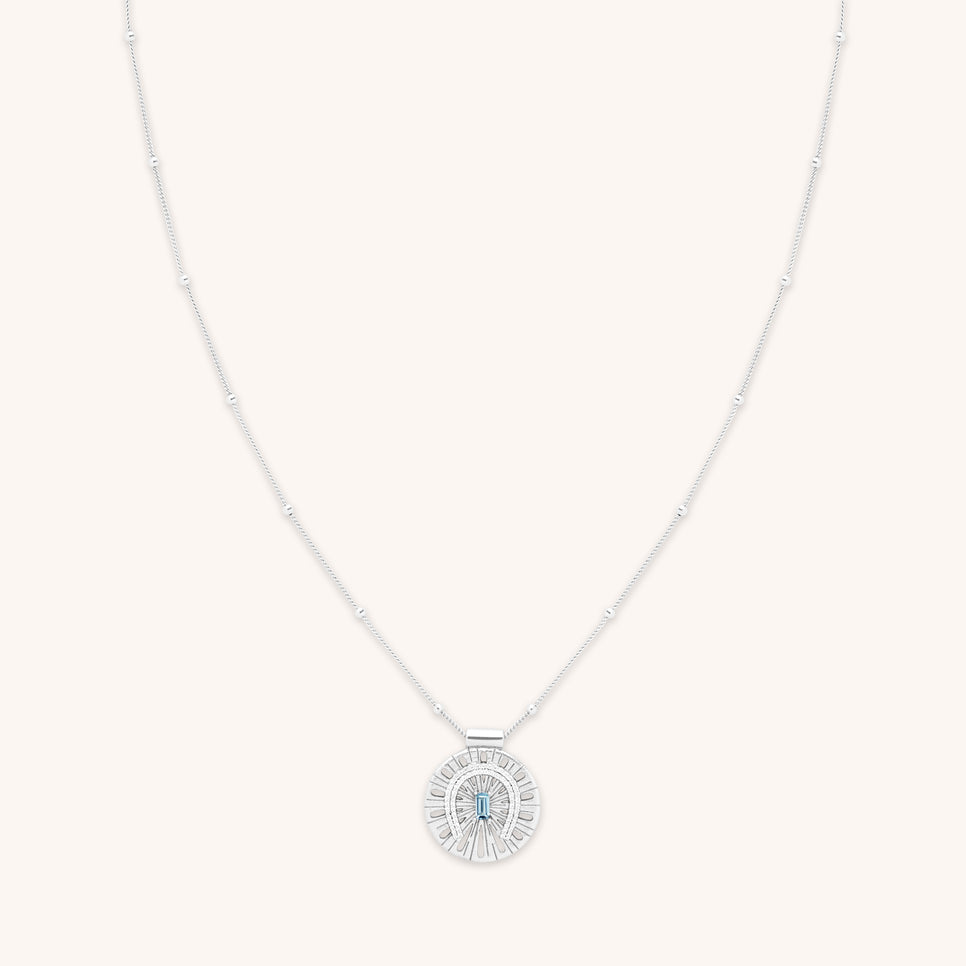 Gemstone Necklaces - Horseshoe Pendant Necklace in Silver - Pendant Necklace - Astrid &amp; Miyu