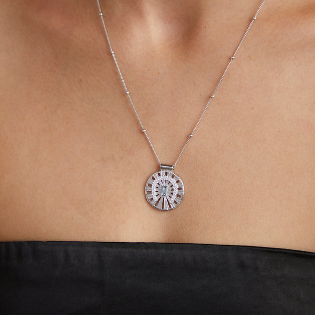 Gemstone Necklaces - Horseshoe Pendant Necklace in Silver - Pendant Necklace - Astrid &amp; Miyu