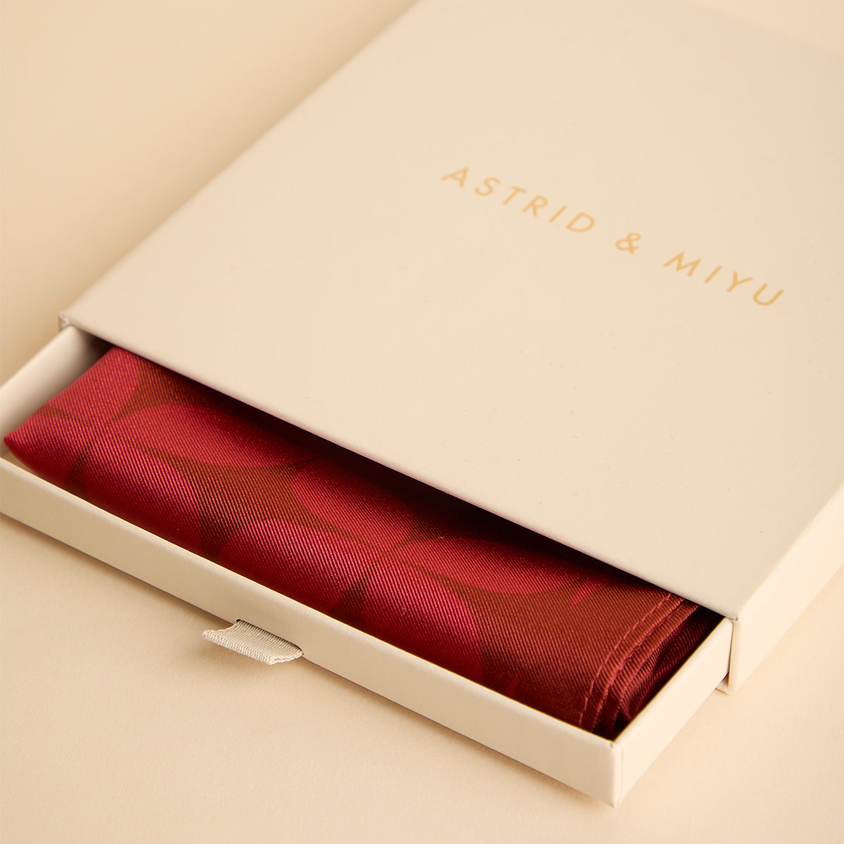Silk Scarf in Red-Astrid &amp; Miyu
