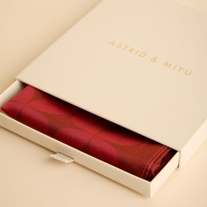 Silk Scarf in Red-Astrid &amp; Miyu