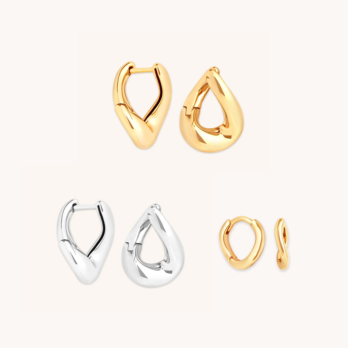 Molten Hoops Gift Set in Mixed Metal-Astrid &amp; Miyu