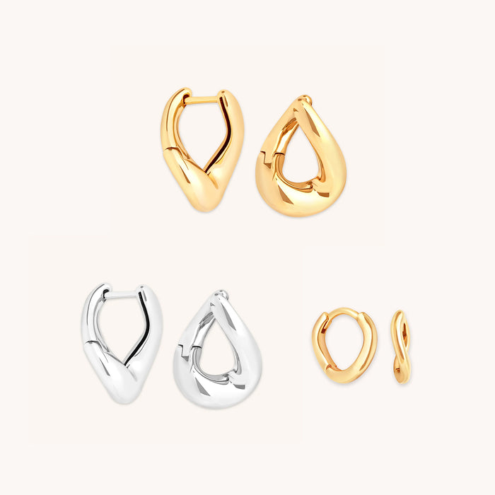 Molten Hoops Gift Set in Mixed Metal-Astrid &amp; Miyu