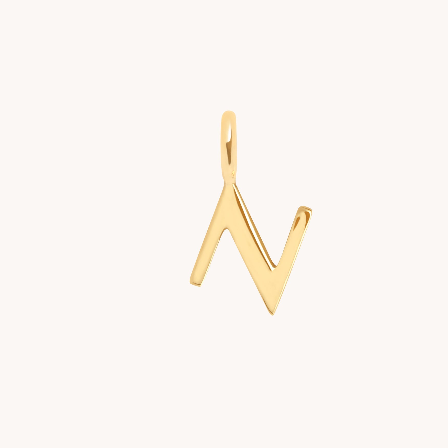 Initial Charms - N Initial Charm 9k Gold - Welding Charm - Astrid &amp; Miyu