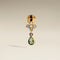 Diamond & Green Sapphire Charm Piercing Stud in Solid Gold-Astrid &amp; Miyu
