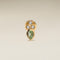 Diamond & Green Sapphire Cluster Piercing Stud in Solid Gold-Astrid &amp; Miyu