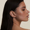 Diamond & Green Sapphire Cluster Piercing Stud in Solid Gold-Astrid &amp; Miyu