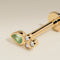 Diamond & Green Sapphire Cluster Piercing Stud in Solid Gold-Astrid &amp; Miyu