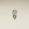 Diamond & Green Sapphire Cluster Piercing Stud in Solid White Gold-Astrid &amp; Miyu