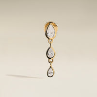Diamond Pear Drop Stud in Solid Gold-Astrid &amp; Miyu