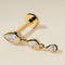 Diamond Pear Drop Stud in Solid Gold-Astrid &amp; Miyu