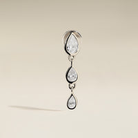 Diamond Pear Drop Stud in Solid White Gold-Astrid &amp; Miyu