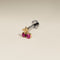 Cherry Titanium Piercing Stud in Gold