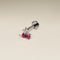 Cherry Titanium Piercing Stud in Platinum-Astrid &amp; Miyu