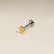 Paw Titanium Piercing Stud in Gold-Astrid &amp; Miyu