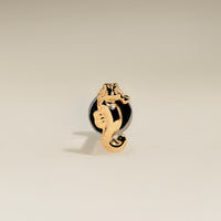 Seahorse Titanium Piercing Stud in Gold-Astrid &amp; Miyu