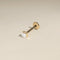 Floating Square Diamond Piercing Stud in Solid Gold-Astrid &amp; Miyu