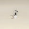 Floating Square Diamond Piercing Stud in Solid White Gold-Astrid &amp; Miyu