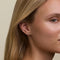 Floating Square Diamond Piercing Stud in Solid White Gold-Astrid &amp; Miyu