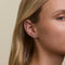 Floating Square Diamond Piercing Stud in Solid White Gold-Astrid &amp; Miyu