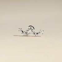 Diamond Constellation Piercing Stud in Solid White Gold-Astrid &amp; Miyu