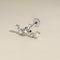 Diamond Constellation Piercing Stud in Solid White Gold-Astrid &amp; Miyu