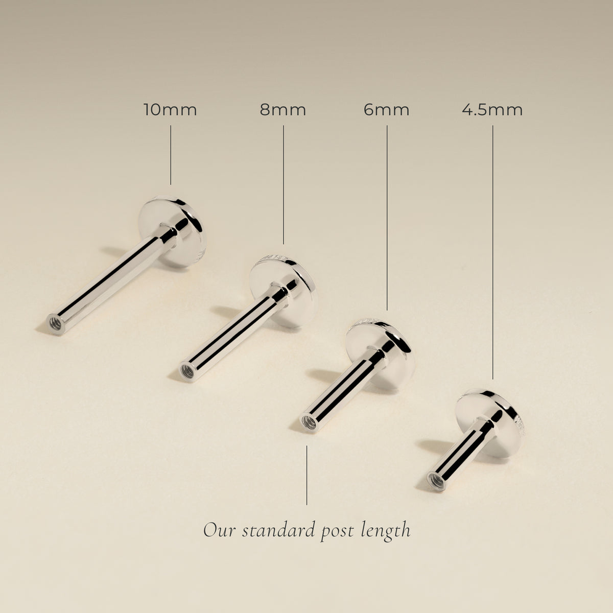 Diamond Constellation Piercing Stud in Solid White Gold-Astrid &amp; Miyu