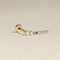 Diamond Pavé Bar Charm Piercing Stud in Solid Gold-Astrid &amp; Miyu