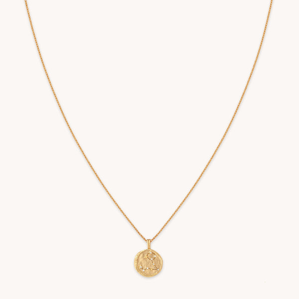 Pisces Zodiac Pendant Necklace in Gold